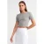 Dames Slim Fit Crop Crew Neck T-Shirt