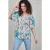 DIDI Blouse Flirt In Offwhite With Palm Festival Print