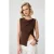 TRENDYOLMİLLA Dames Bruin Effen Mouwloos Getailleerd Blouses