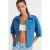 Oversized Crop Crepe Overhemd