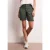 Street One Dames Straight Legs bermuda met omslag in Groen