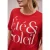 Street One Studio Dames Shirt met ronde hals en tekstopdruk in Rood