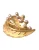Gouden Messing Blad Versierde Sieraden Broche Haarspeld