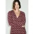Mango midi jurk met stippen – donkerrood