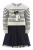 happy girls Set  ecru / navy / ombergrijs / wit