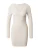 EDITED Gebreide jurk ‘Amely’  beige gemêleerd