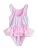 Next Badpak  lichtgeel / mintgroen / lavendel / pink