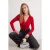 TRENDYOLMİLLA Dames Rood Effen Lang, Getailleerd Bodys