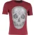Alexander McQueen T-shirt met doodskopprint in bordeauxrood katoen