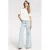 Homage to Denim Rosie wide leg jeans met panterprint light blue denim