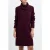 French Connection Babysoft Ribbed Dress Burgundy Red