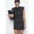 Mango mini jurk met krijtstreep grijs
