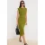 TRENDYOLMİLLA Dames Groen Effen Midi Mouwloos Avond / Dagelijks Bodycon Jurken