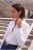 TRENDYOLMİLLA Dames Wit Effen Lang Getailleerd Overhemden