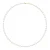 Ketting rank Zoetwater Parels rijstkorrel 4-5mm Wit Geel Goud 18 Karaat