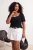 Trendyol Curve Dames Zwart Effen Kort Getailleerd Grote maten Blouses