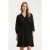 Smashed Lemon Zwarte midi jurk met subtiel goudkleurig bloem borduursel |