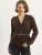 Bianco Lucci Gebreid vest  chocoladebruin