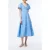 French Connection Daniella Faron Drape V Nk Midi Cornflower Multi