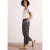 Street One Dames High Waist broek met Wide Legs en print in Beige
