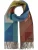 FRAAS Sjaal  blauw / limoen / smaragd / rood gemêleerd