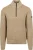 No Excess Half Zip Trui Structuur Melange Beige
