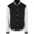 Urban Classics Heren College Tweekleurig Sweatjack (Zwart/Wit)