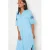 LOLALIZA gestreepte blousejurk met borduursels – blauw