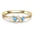 Glanzstücke München Ring  blauw / goudgeel / wit