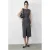 Gestrikt Midi Pantalon Kleed met Boothals