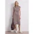 Street One Dames Gebreide midi-jurk met strepen in Rood