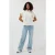 EsQualo Blouse S/slve Pocket Satin Look Off White
