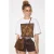 Overmaatse Etnische Print Katoenen T-Shirt