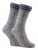 2-pack Heren Katoenen Kabelgebreide Boot Dress Sokken met Omgeslagen Top