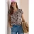 Cecil Dames Shirt met V-hals en print in Bruin