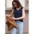 Street One Studio Dames Top met V-hals en ruches in Blauw