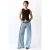 MANGO TEEN low waist wide leg jeans – lichtblauw
