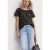 Street One Dames Carmen Bluse mit Shiffley-Muster in Bruin