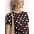 Street One Dames Blouseshirt met korte mouwen en ronde hals in Bruin