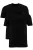 Marvelis T-Shirt V-hals Dubbel pak zwart, Effen