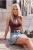 TRENDYOLMİLLA Dames Bruin Effen Mouwloos Getailleerd Blouses