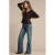 Red Button vest met pailletten – bruin