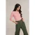 White Stuff Sadie Long Sleeve Rib Tee Dusty Pink