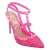 Valentino Caged 100 Tweed & Leren Pump Roze