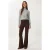 Hoge Taille Flared Leg Broek met Riem