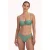 Cyell voorgevormde strapless bandeau bikinitop Groovy Graphic groen/ivoor/goud