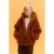 Alix Mini faux fur winterjas – cognac