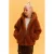 Alix Mini faux fur winterjas – cognac