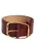 Dolce & Gabbana Bordeaux Leren Gouden Metaal Gesp Damesriem
