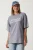 Happiness İstanbul Oversized shirt  donkergrijs / wit